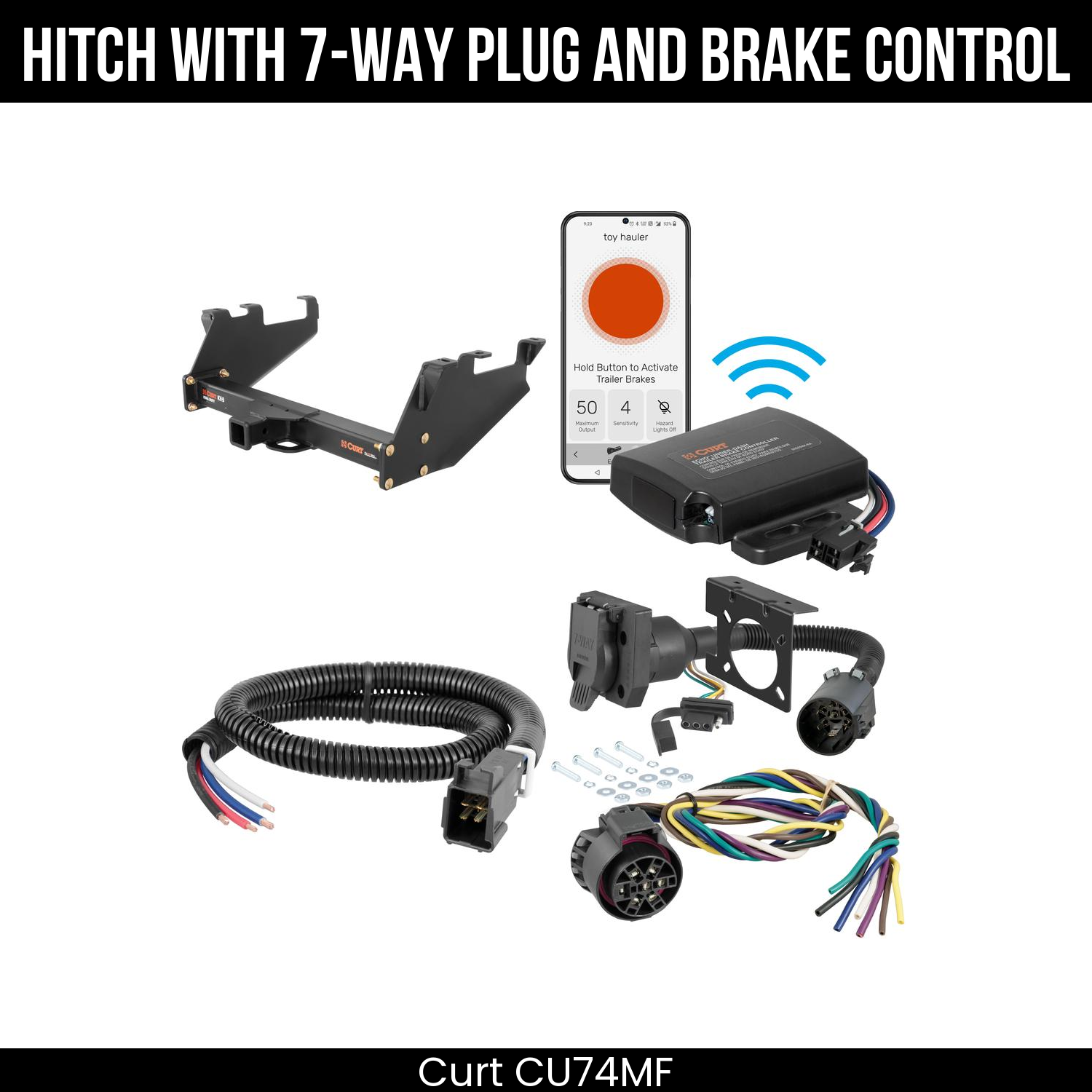 Trailer Hitch , 7-Way , Echo Under-Dash Brake Control
