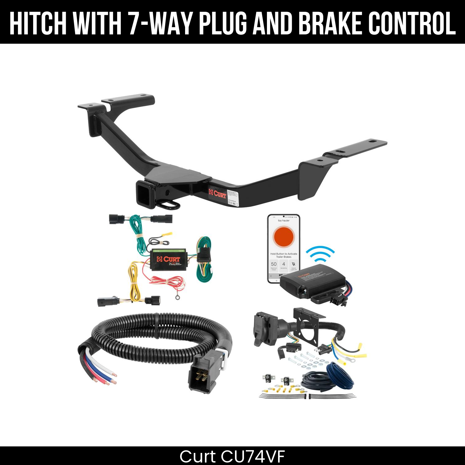 Trailer Hitch , 7-Way , Echo Under-Dash Brake Control