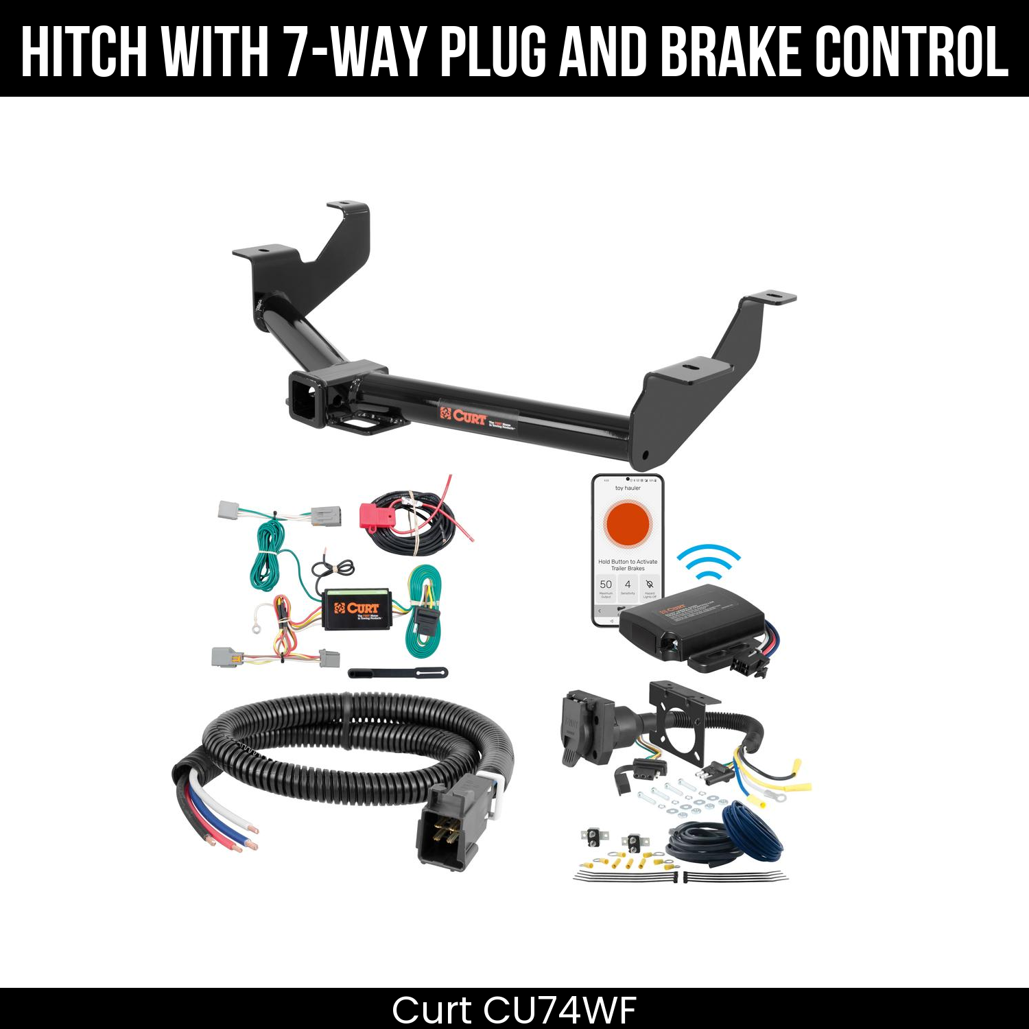 Trailer Hitch , 7-Way , Echo Under-Dash Brake Control