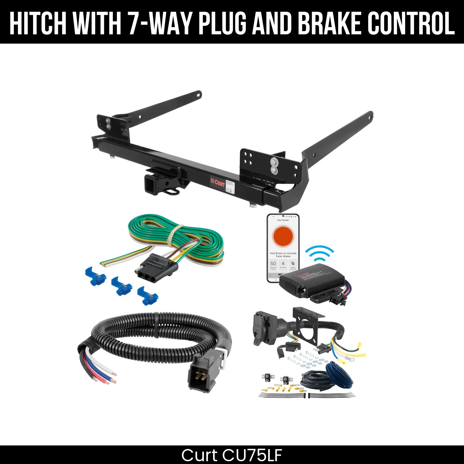 Trailer Hitch , 7-Way , Echo Under-Dash Brake Control