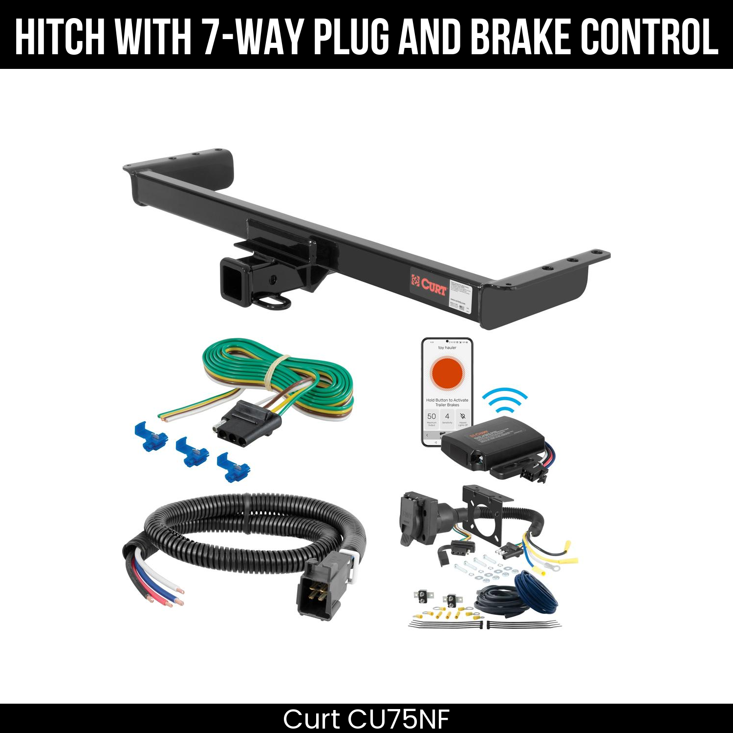 Trailer Hitch , 7-Way , Echo Under-Dash Brake Control