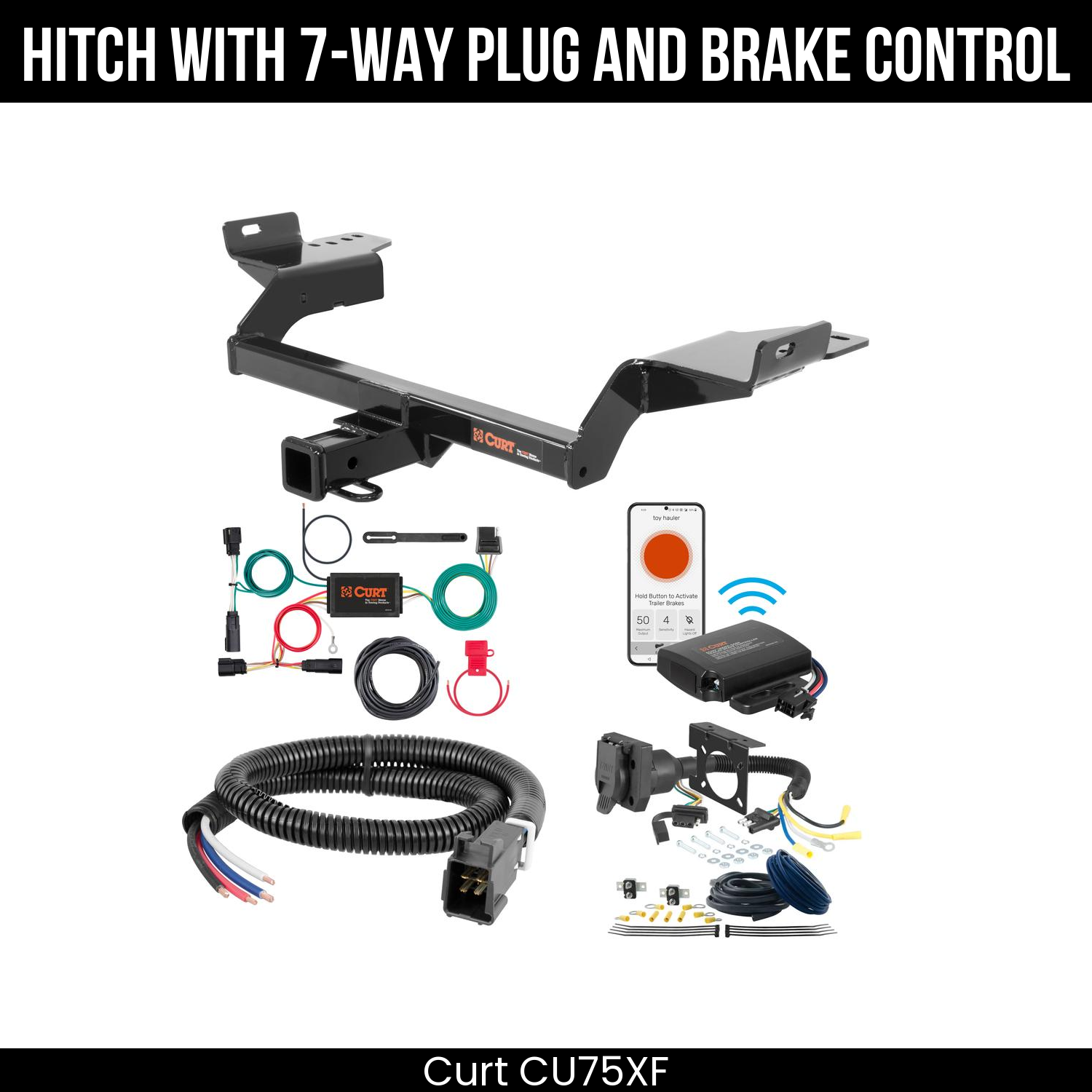 Trailer Hitch , 7-Way , Echo Under-Dash Brake Control