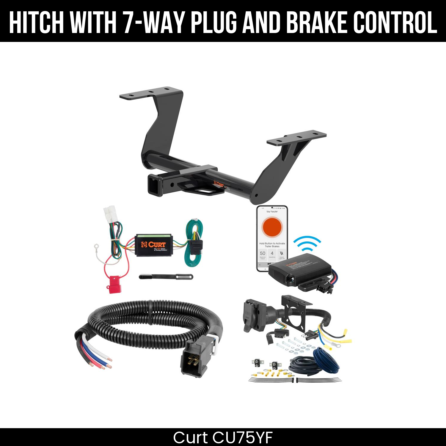Trailer Hitch , 7-Way , Echo Under-Dash Brake Control