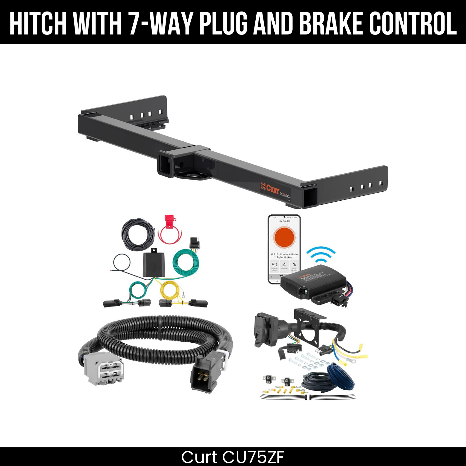 Trailer Hitch , 7-Way , Echo Under-Dash Brake Control