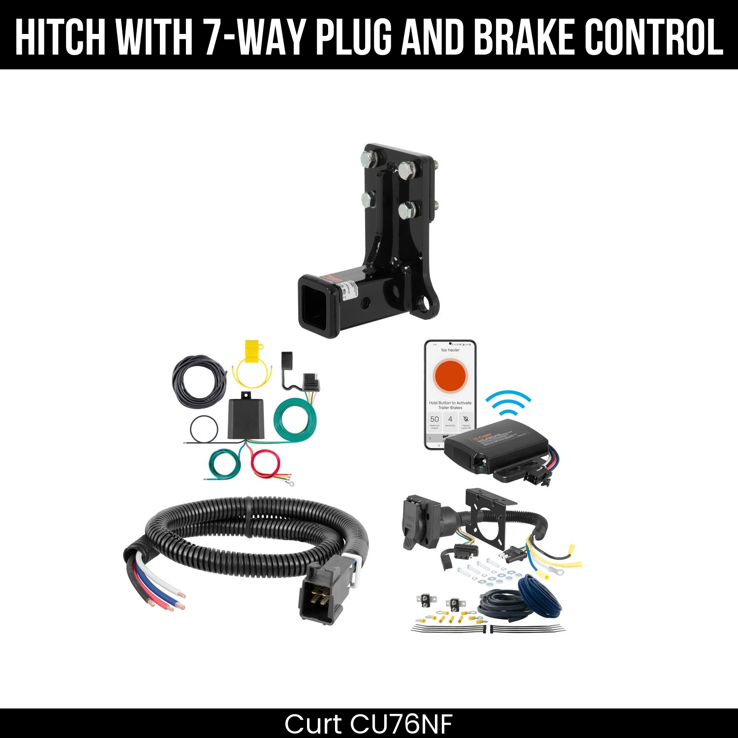 Trailer Hitch , 7-Way , Echo Under-Dash Brake Control