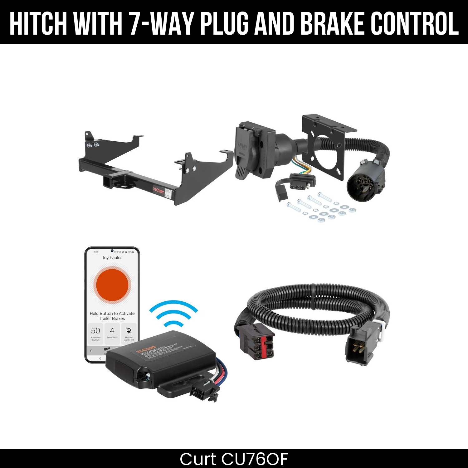 Trailer Hitch , 7-Way , Echo Under-Dash Brake Control
