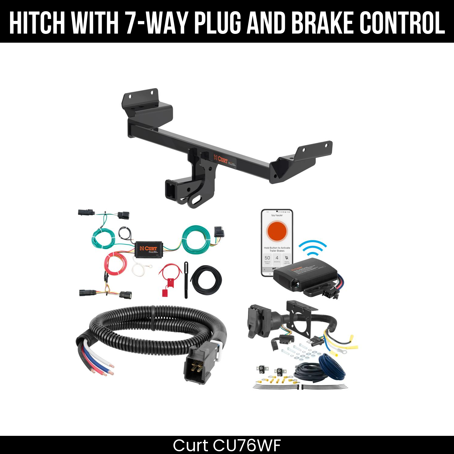 Trailer Hitch , 7-Way , Echo Under-Dash Brake Control