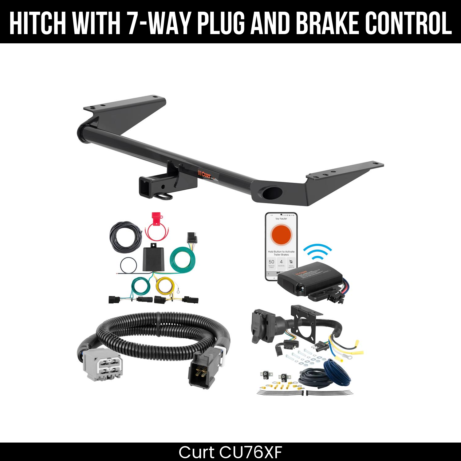 Trailer Hitch , 7-Way , Echo Under-Dash Brake Control