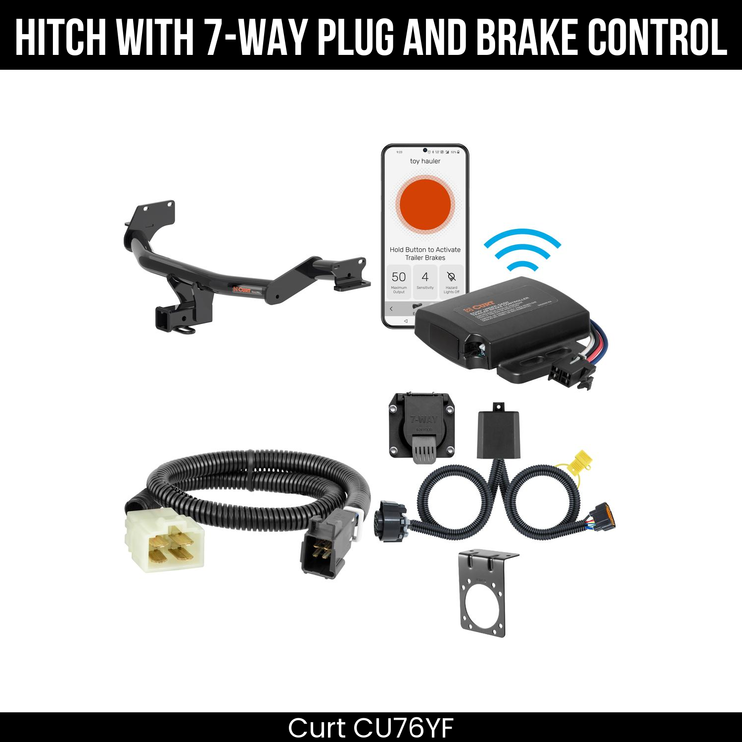 Trailer Hitch , 7-Way , Echo Under-Dash Brake Control