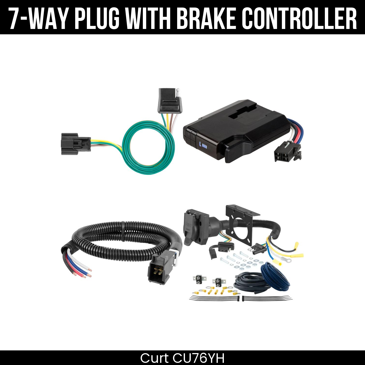 Trailer Wiring 7-Way Plug w/ Bracket , Venturer Brake Control
