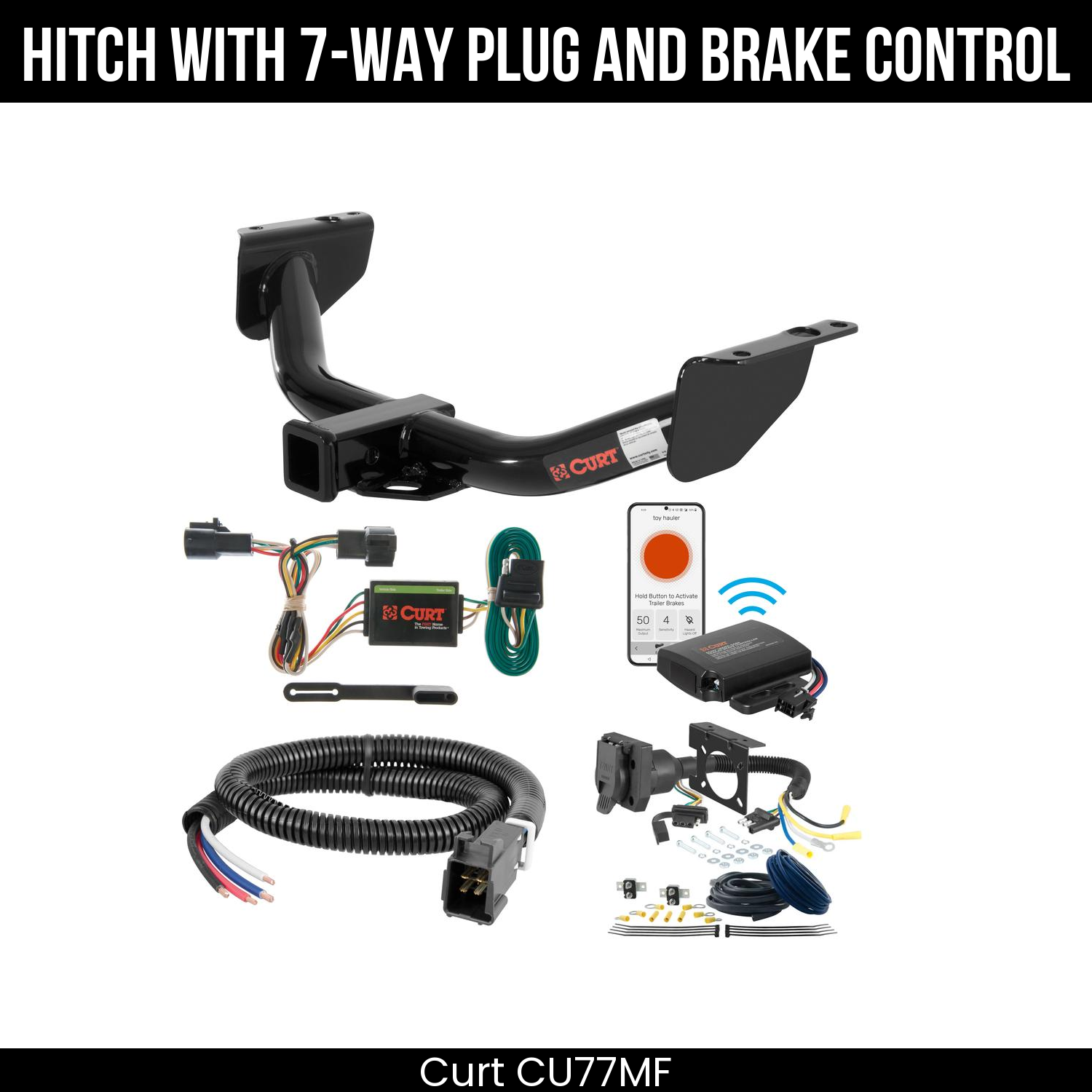 Trailer Hitch , 7-Way , Echo Under-Dash Brake Control