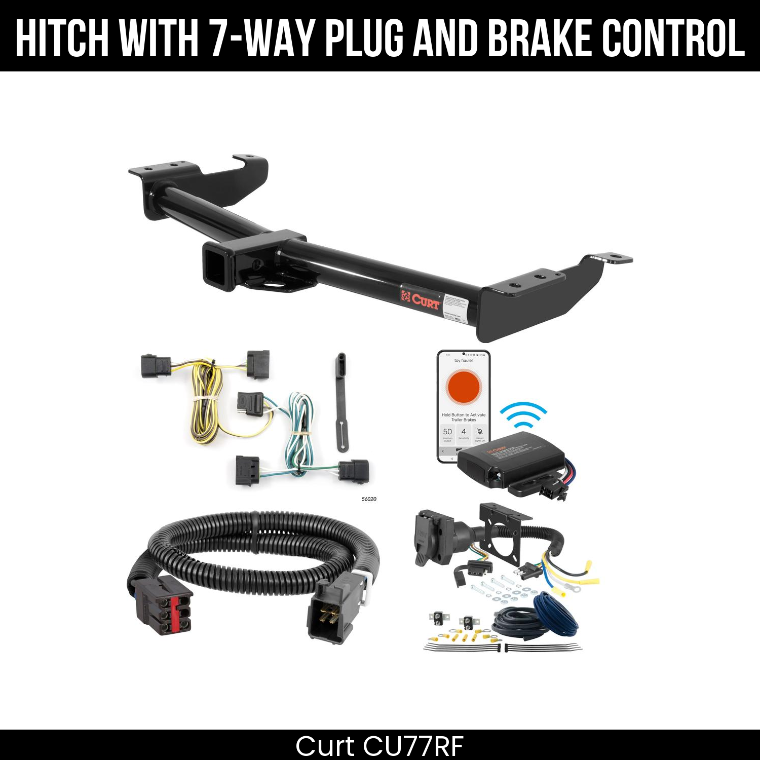 Trailer Hitch , 7-Way , Echo Under-Dash Brake Control