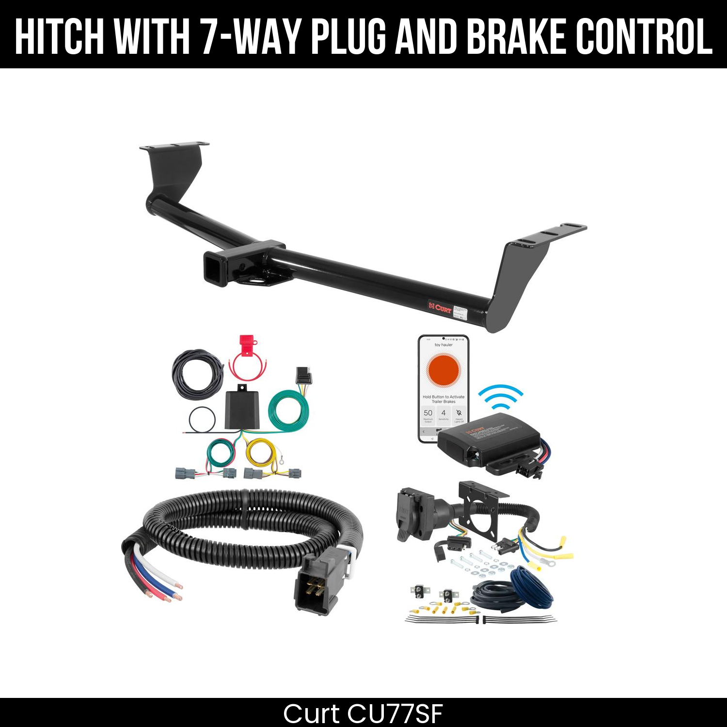 Trailer Hitch , 7-Way , Echo Under-Dash Brake Control