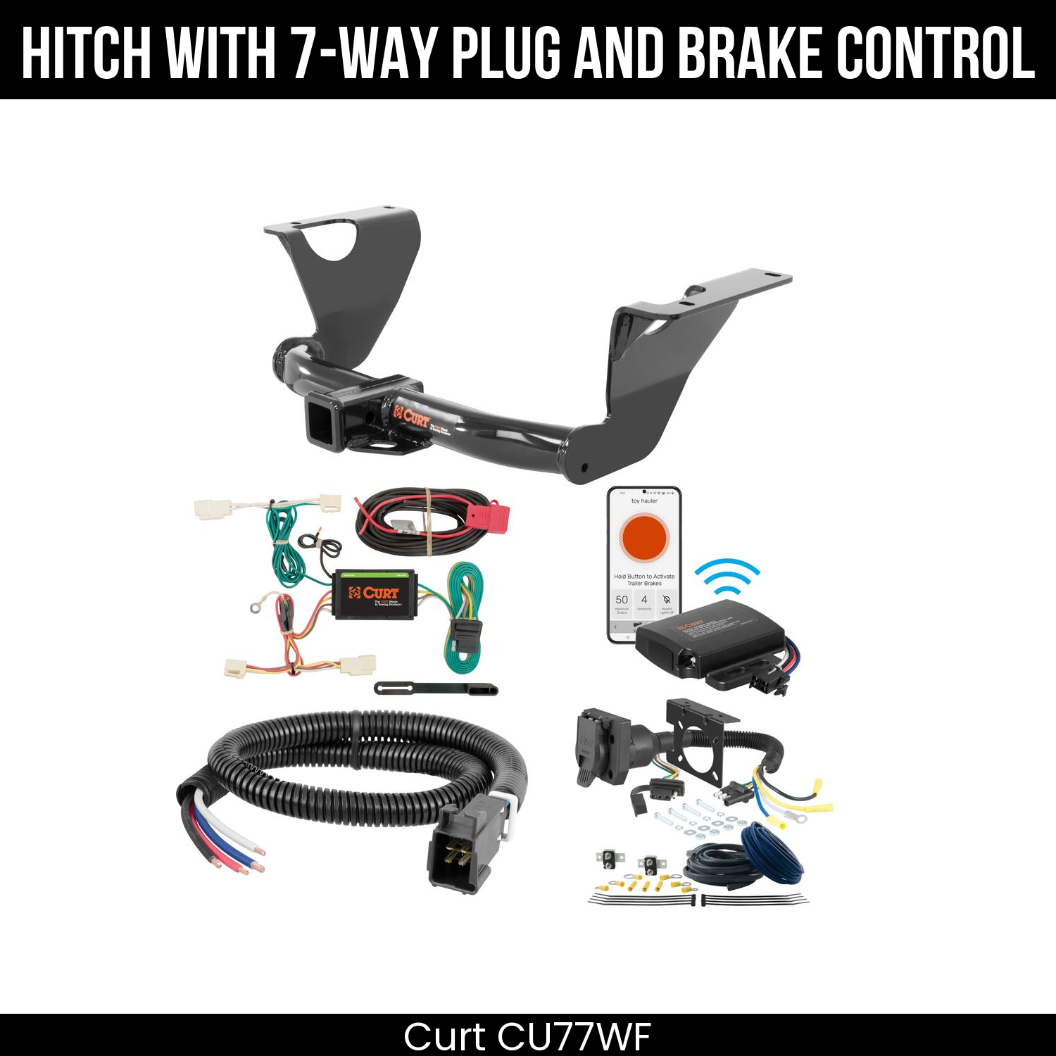 Trailer Hitch , 7-Way , Echo Under-Dash Brake Control