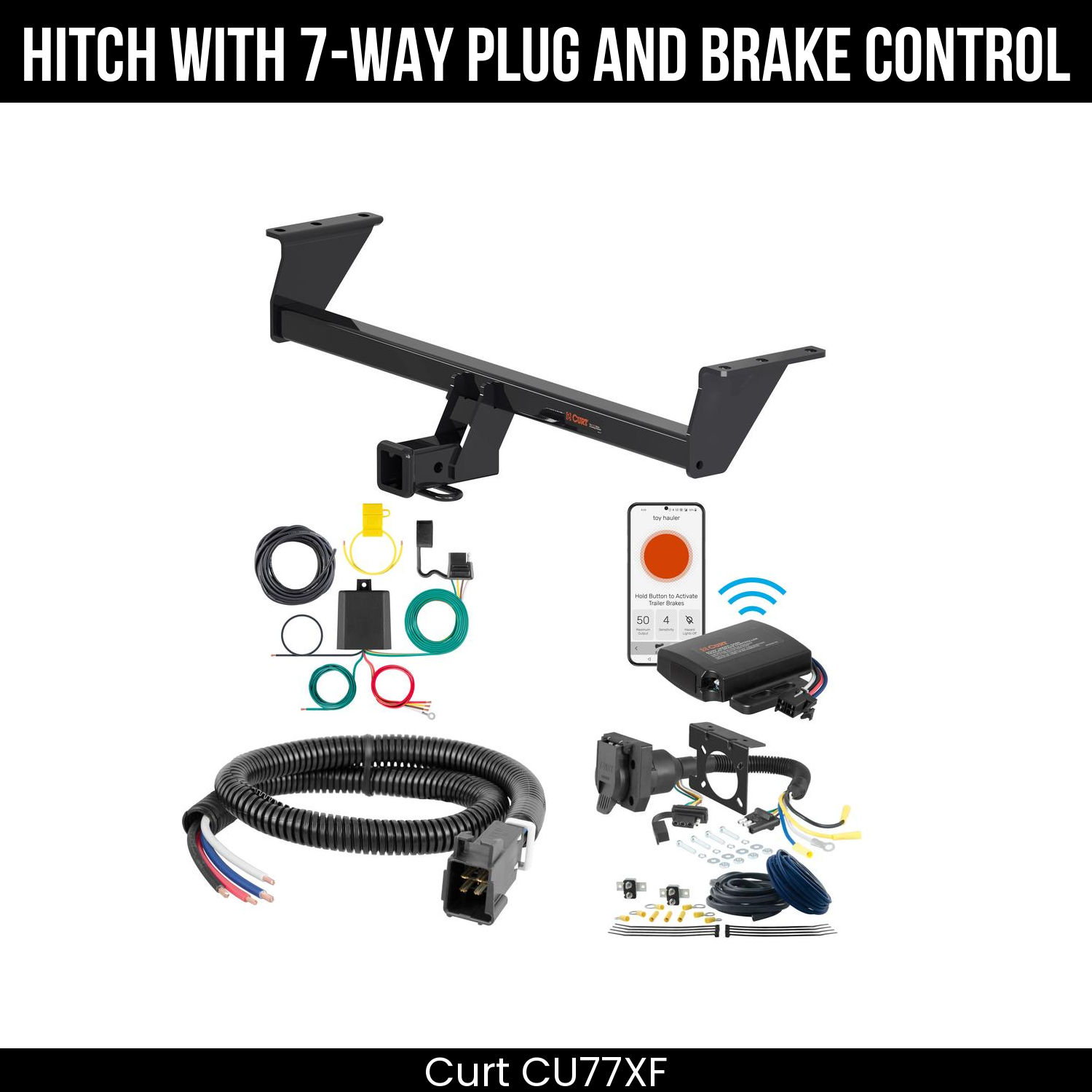 Trailer Hitch , 7-Way , Echo Under-Dash Brake Control