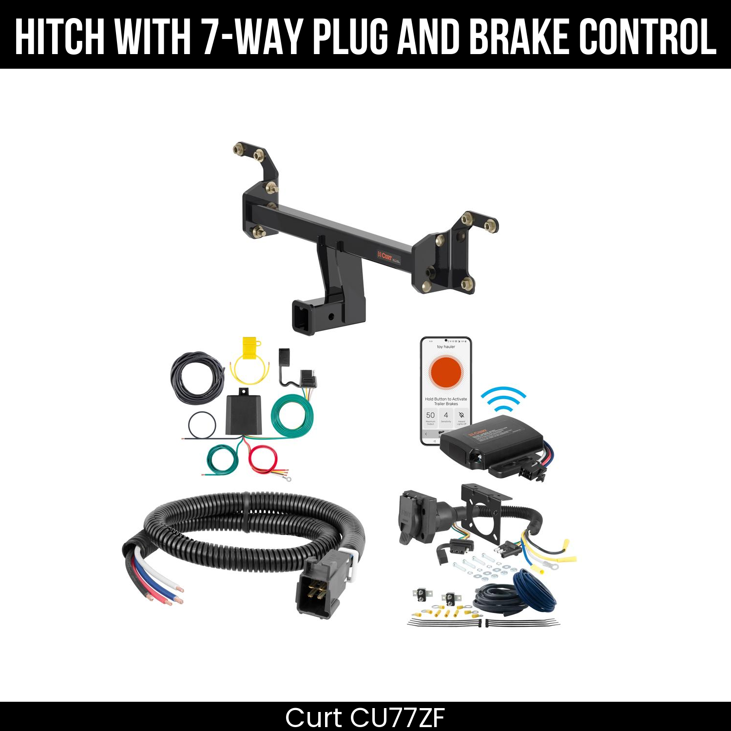 Trailer Hitch , 7-Way , Echo Under-Dash Brake Control