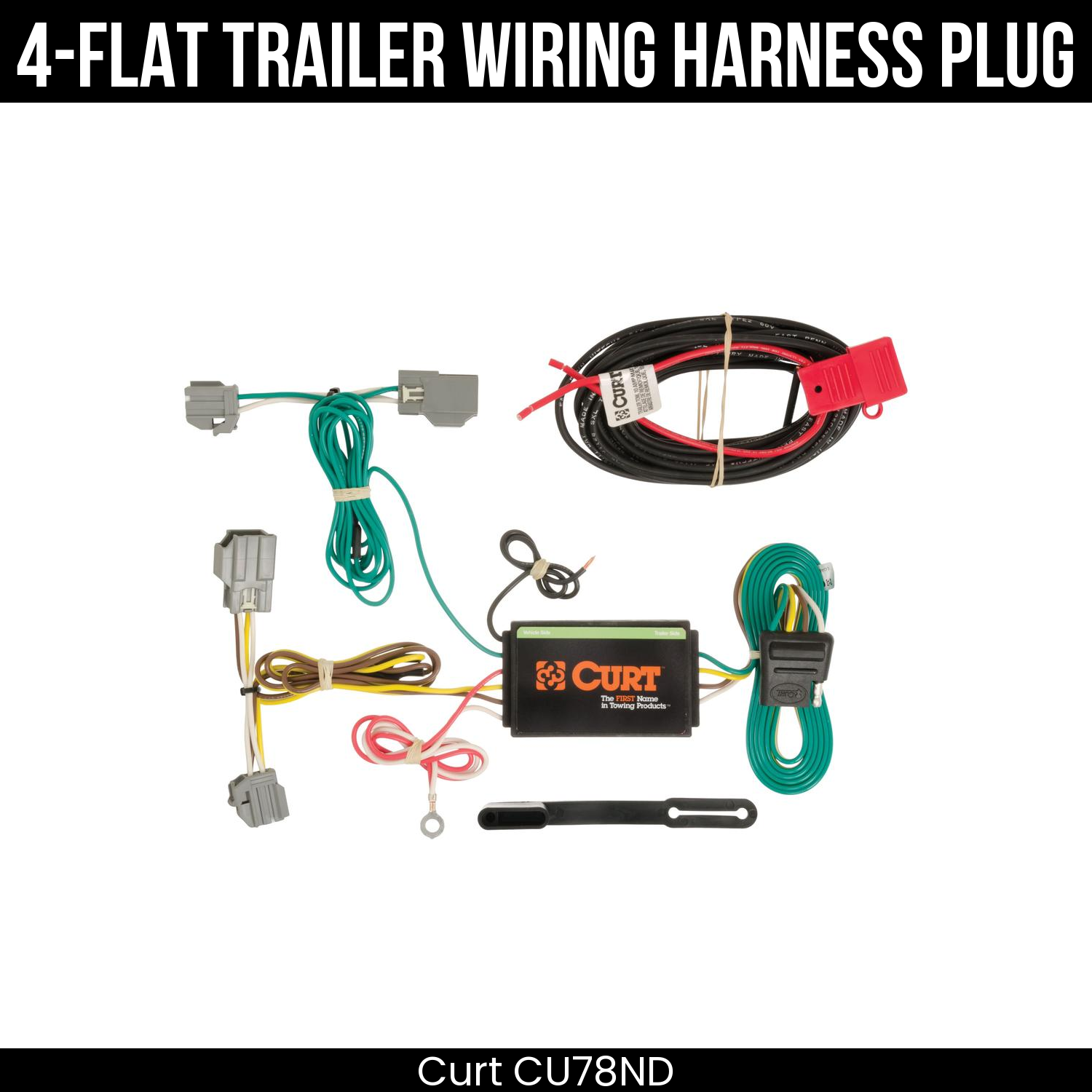Trailer Wiring 4-Flat Plug Only