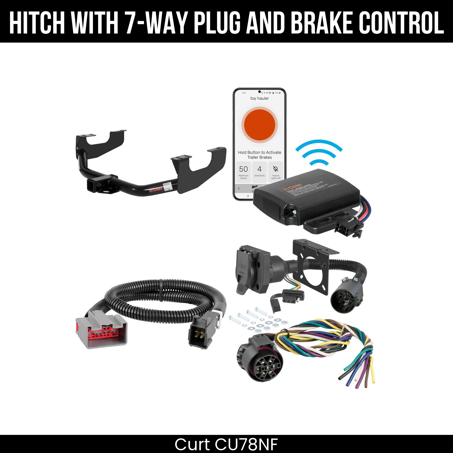 Trailer Hitch , 7-Way , Echo Under-Dash Brake Control