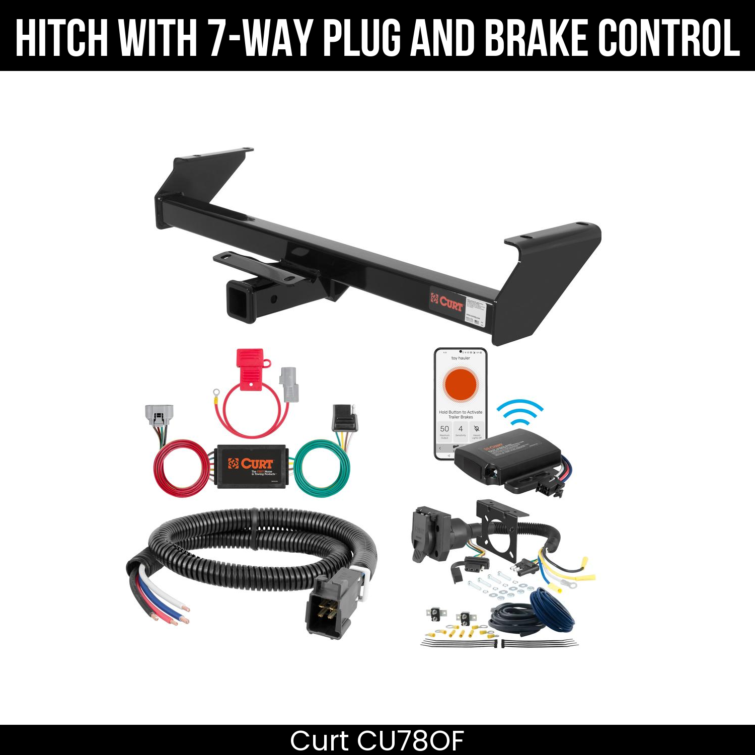 Trailer Hitch , 7-Way , Echo Under-Dash Brake Control