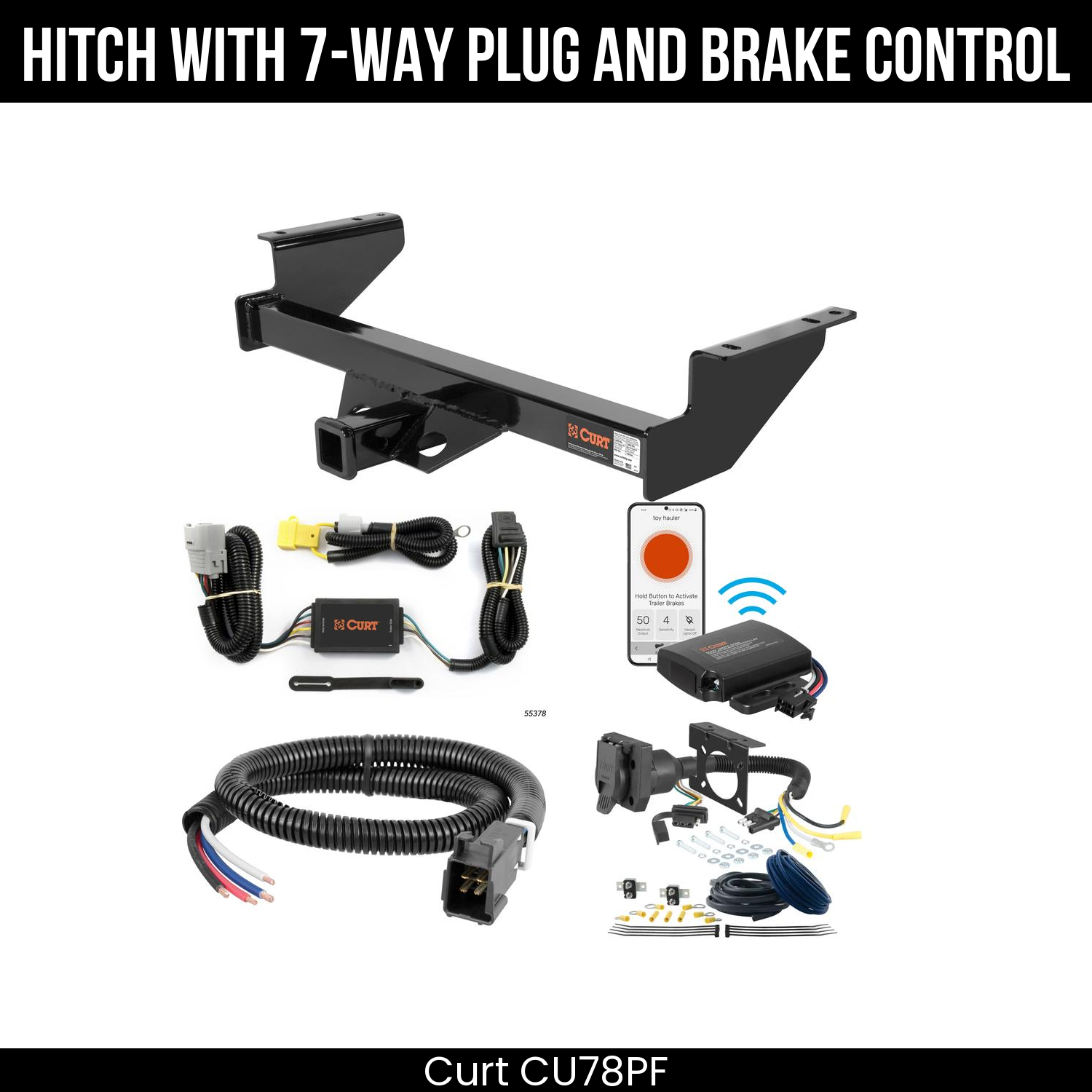 Trailer Hitch , 7-Way , Echo Under-Dash Brake Control