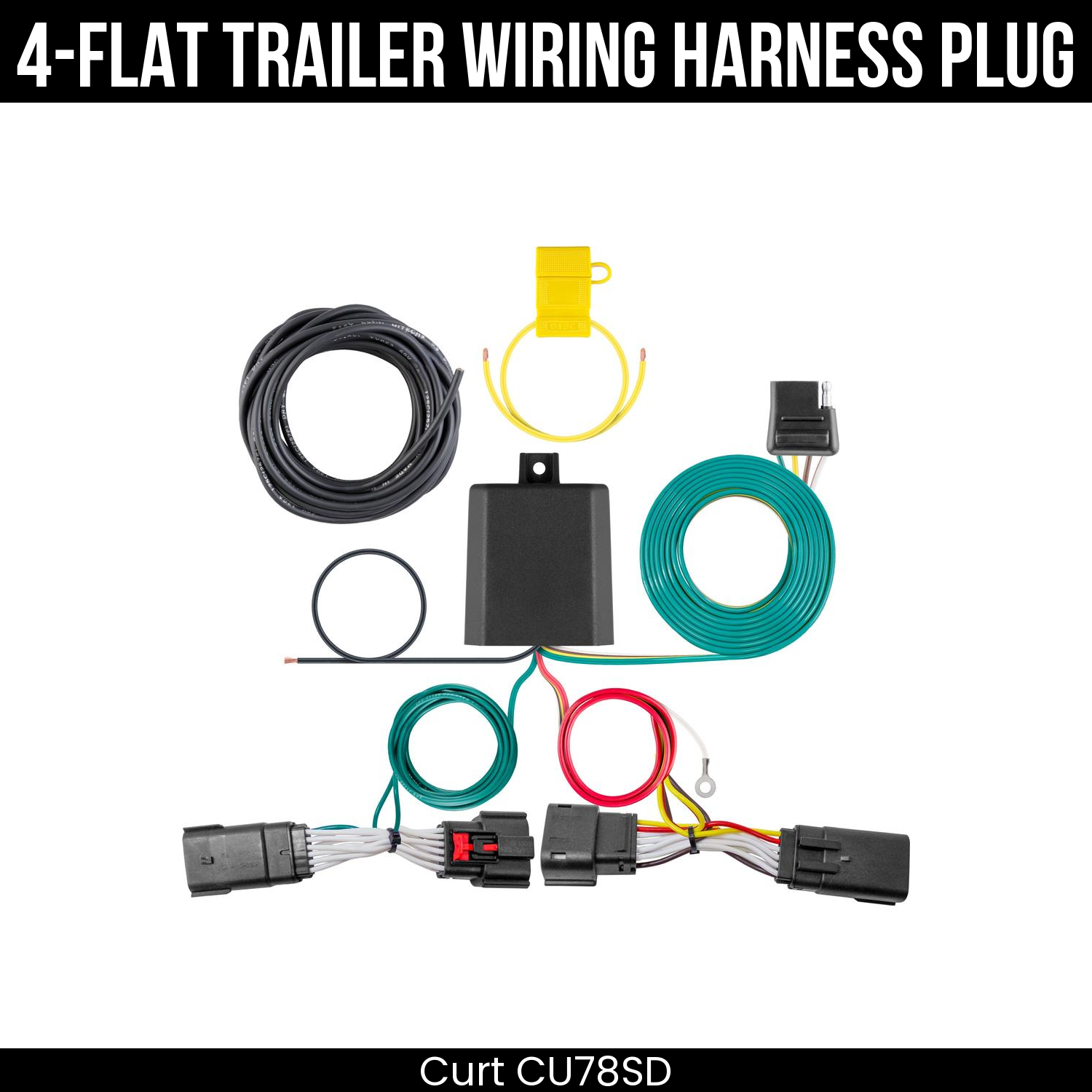 Trailer Wiring 4-Flat Plug Only