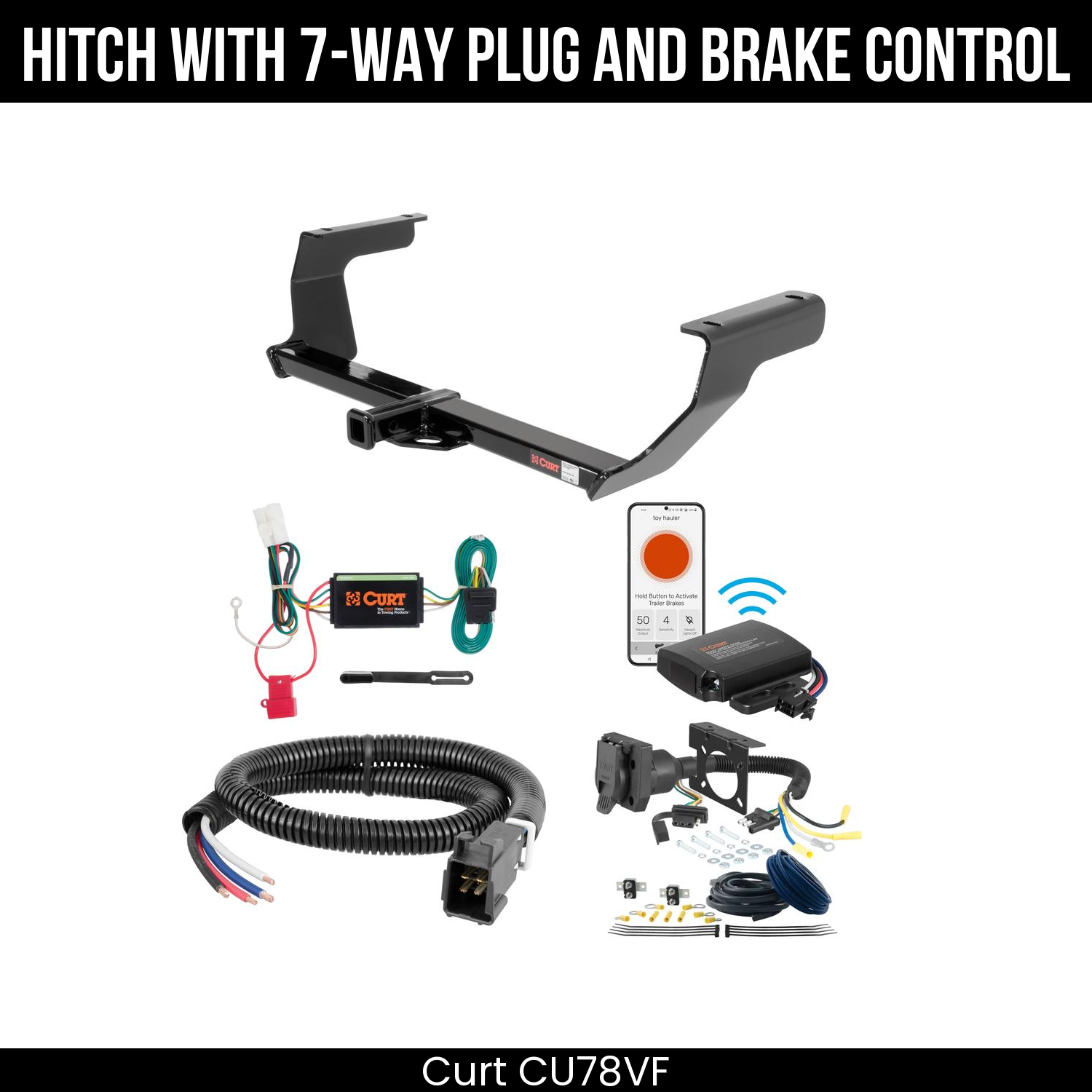 Trailer Hitch , 7-Way , Echo Under-Dash Brake Control