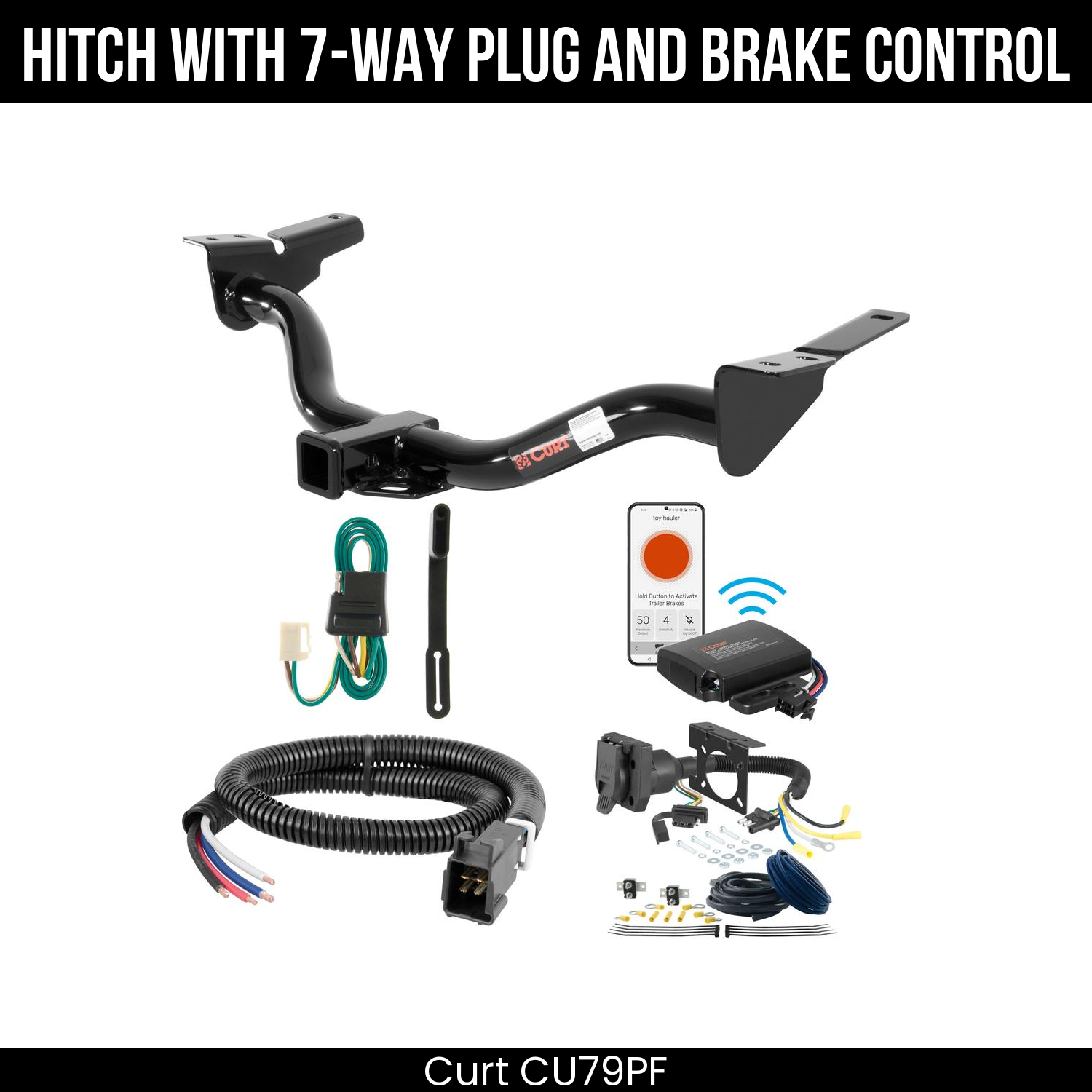 Trailer Hitch , 7-Way , Echo Under-Dash Brake Control