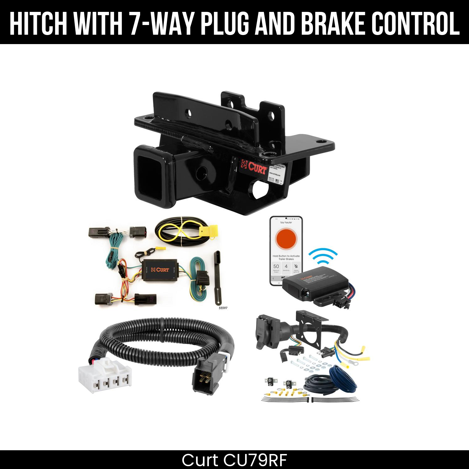 Trailer Hitch , 7-Way , Echo Under-Dash Brake Control