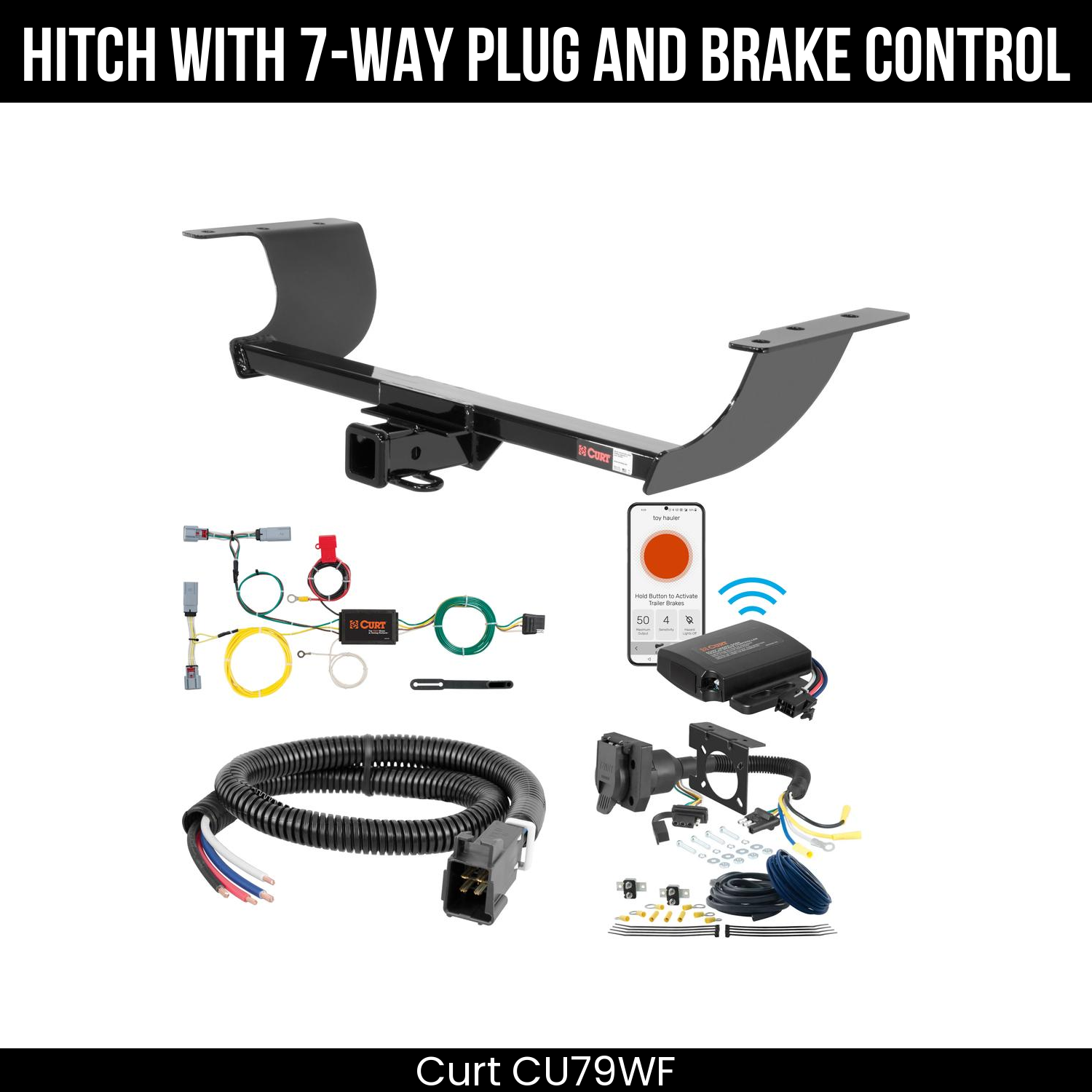 Trailer Hitch , 7-Way , Echo Under-Dash Brake Control