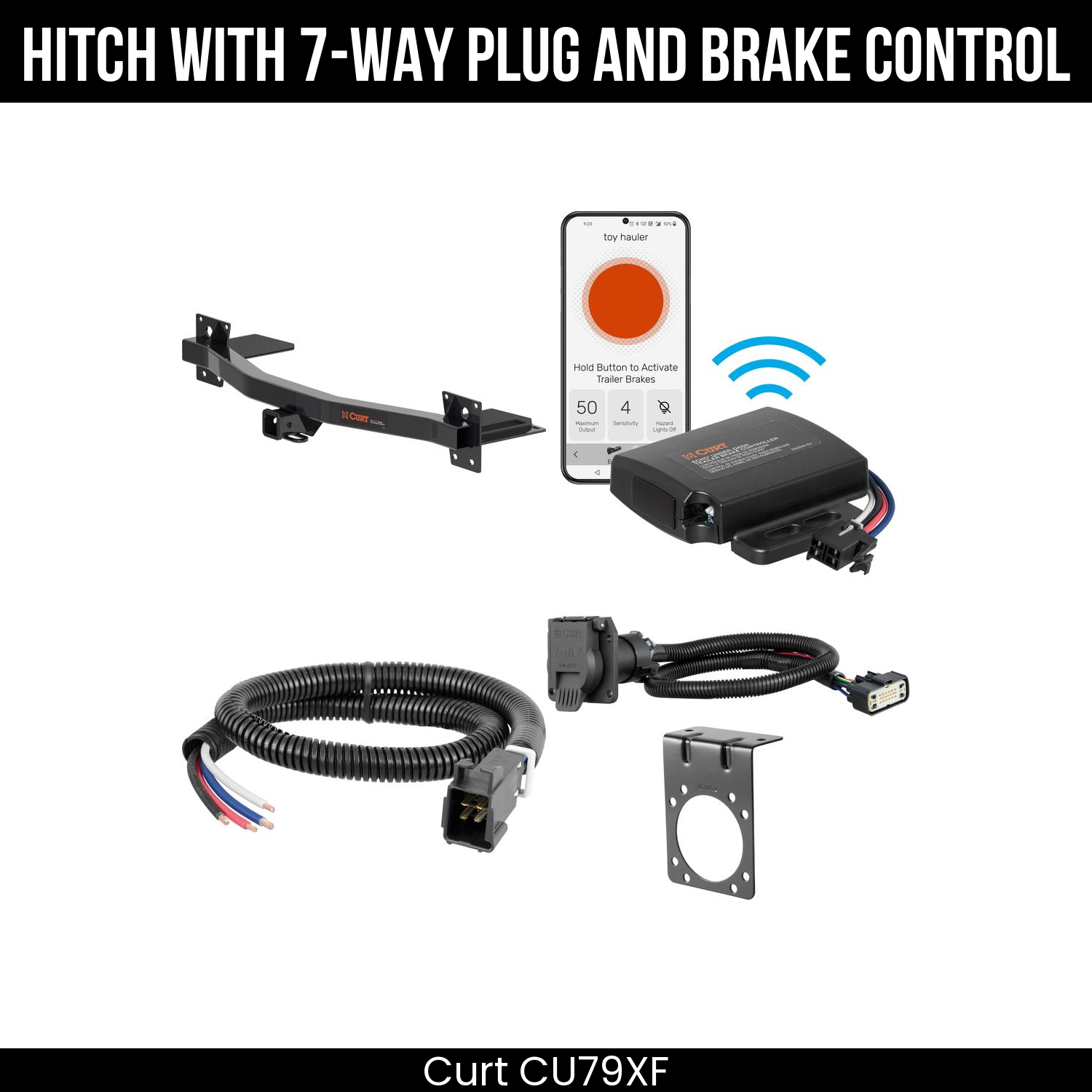 Trailer Hitch , 7-Way , Echo Under-Dash Brake Control