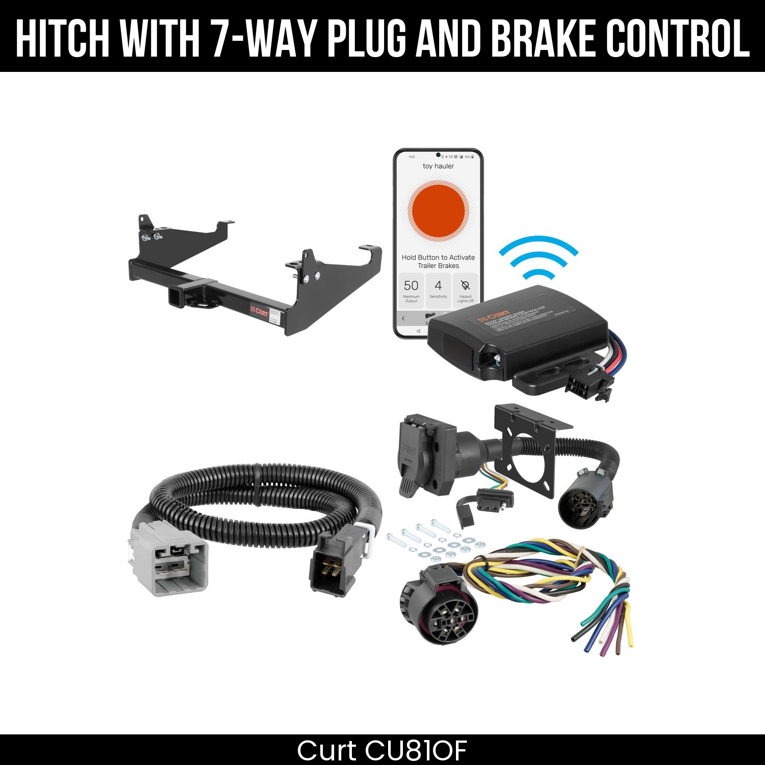 Trailer Hitch , 7-Way , Echo Under-Dash Brake Control