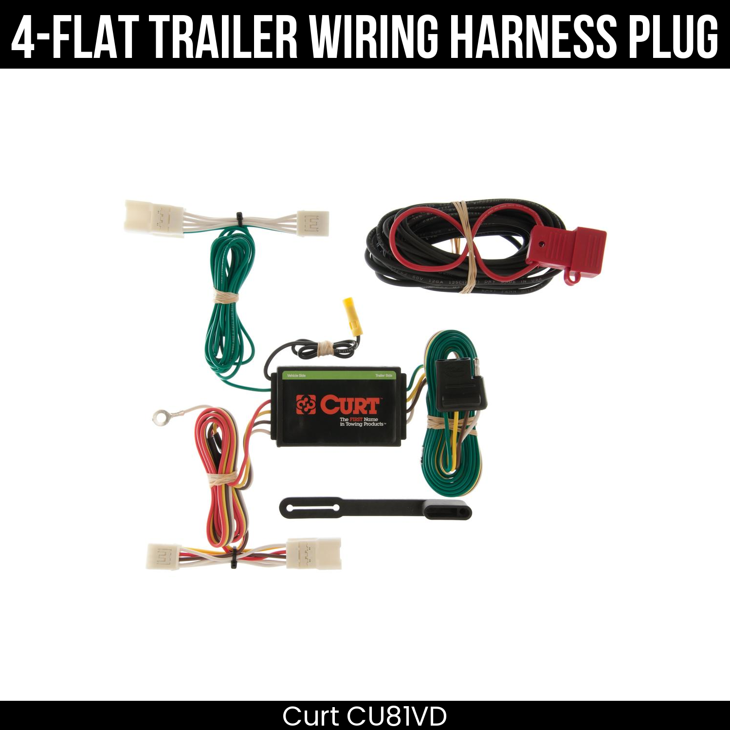 Trailer Wiring 4-Flat Plug Only