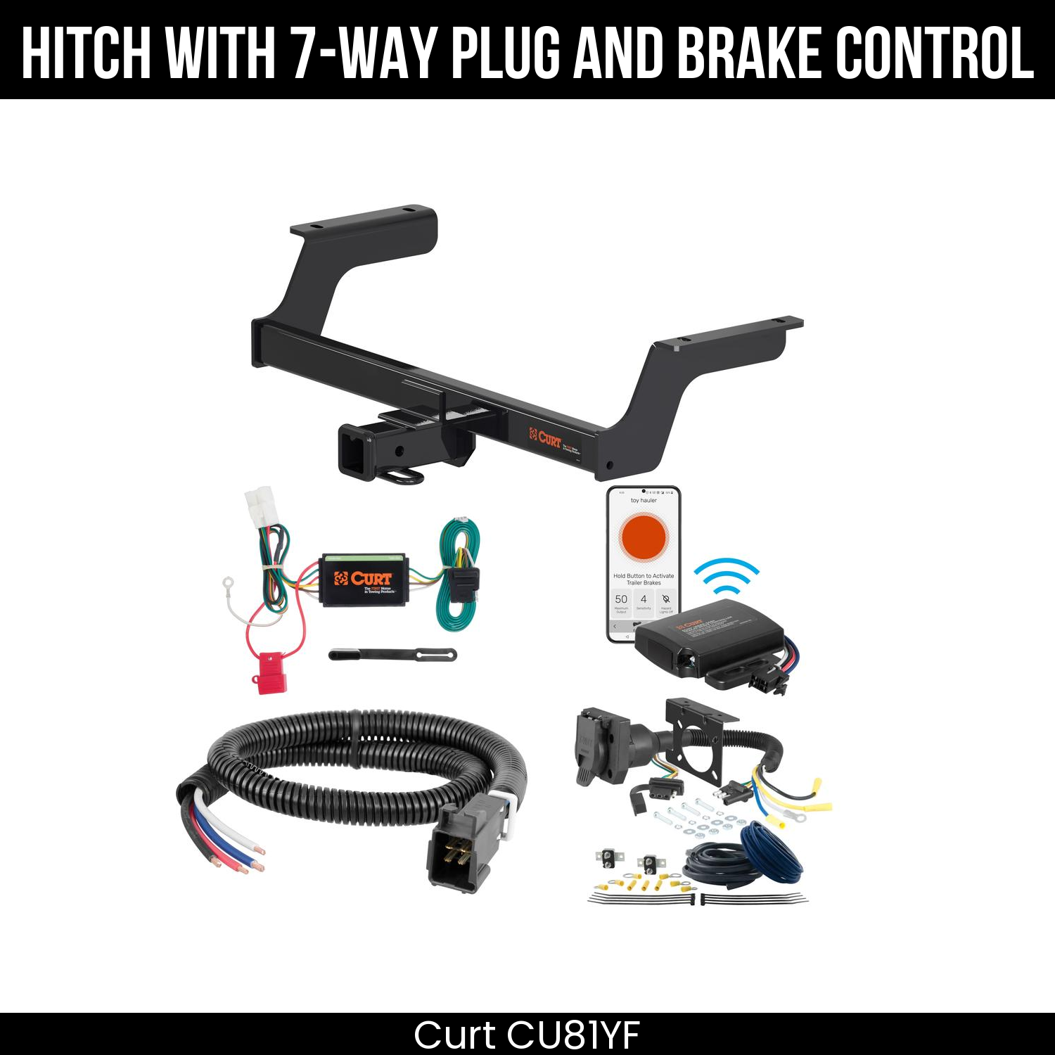 Trailer Hitch , 7-Way , Echo Under-Dash Brake Control