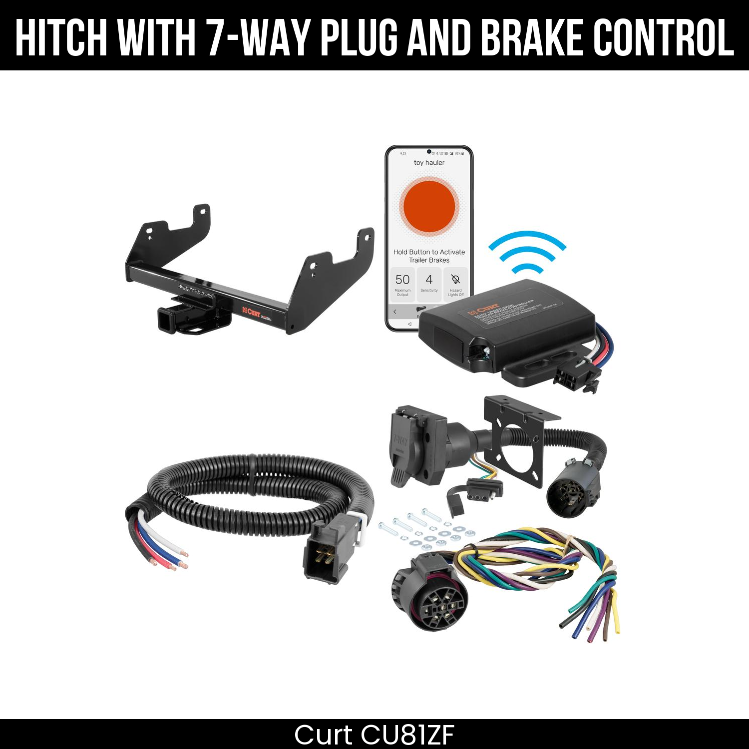 Trailer Hitch , 7-Way , Echo Under-Dash Brake Control