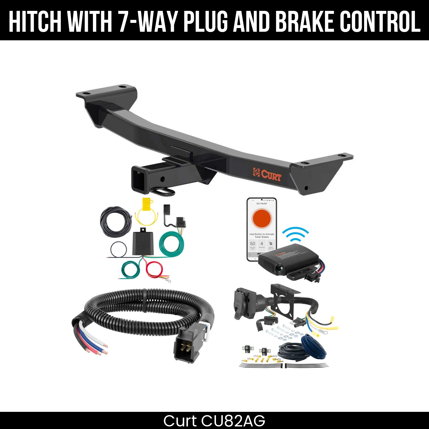 Trailer Hitch , 7-Way , Echo Under-Dash Brake Control