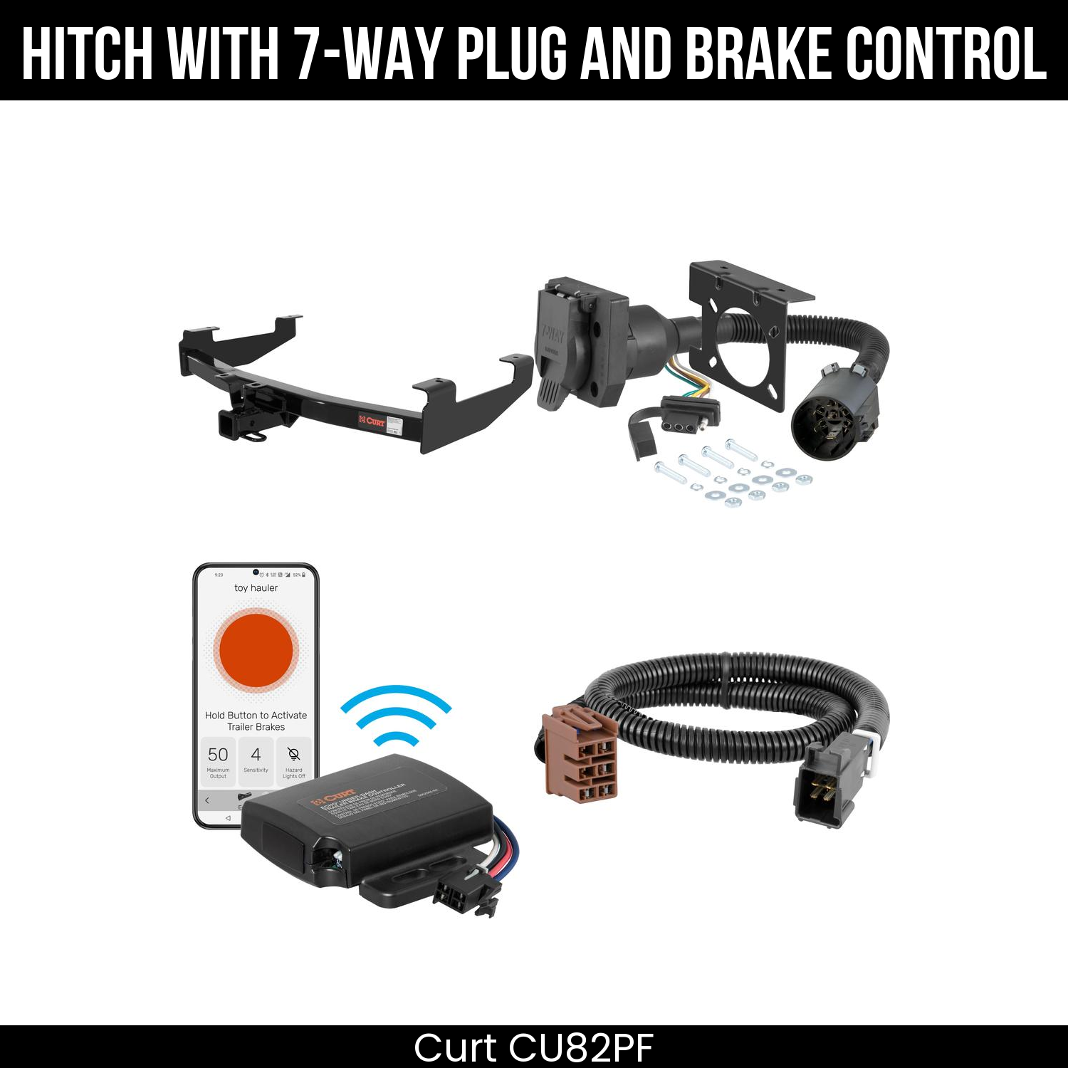 Trailer Hitch , 7-Way , Echo Under-Dash Brake Control