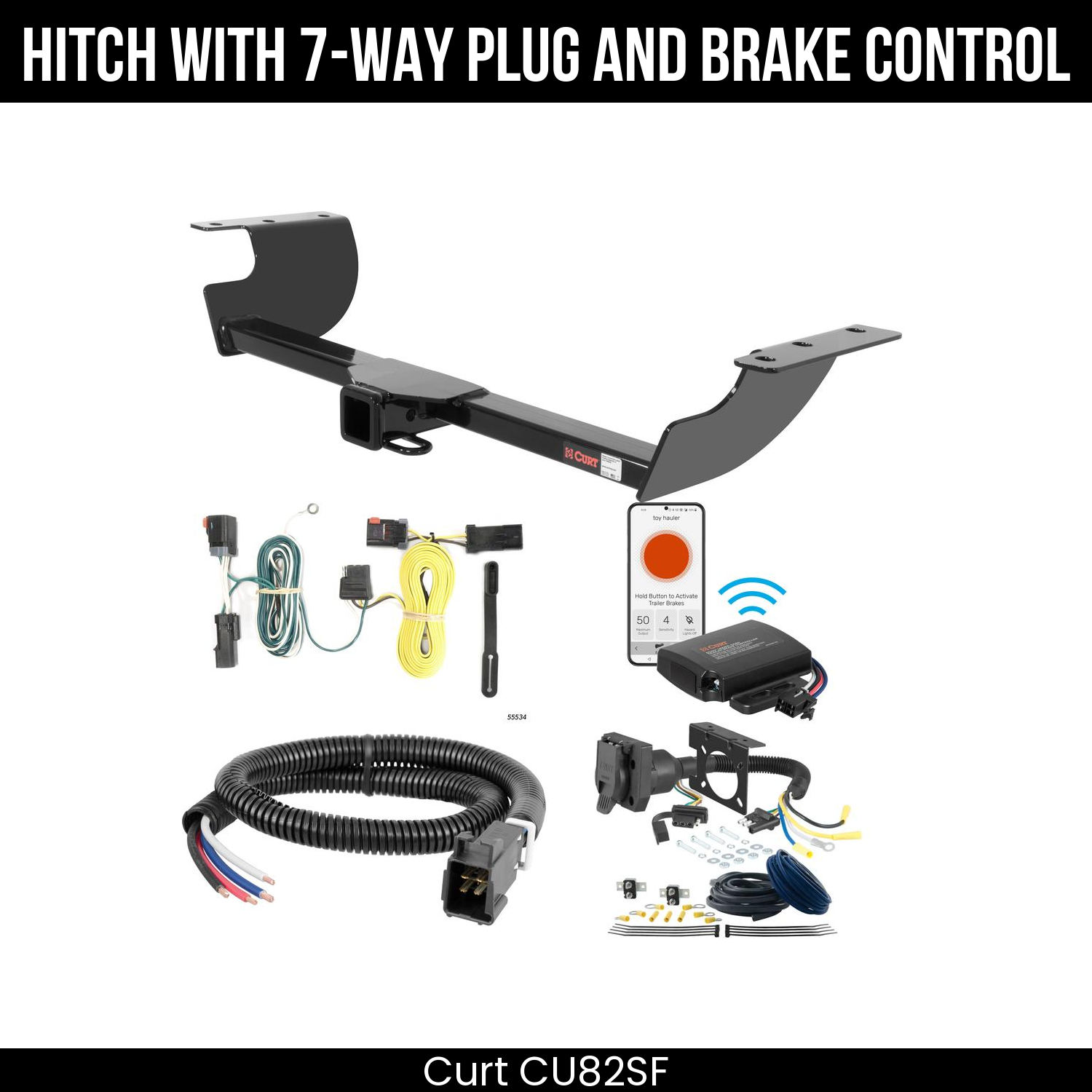 Trailer Hitch , 7-Way , Echo Under-Dash Brake Control