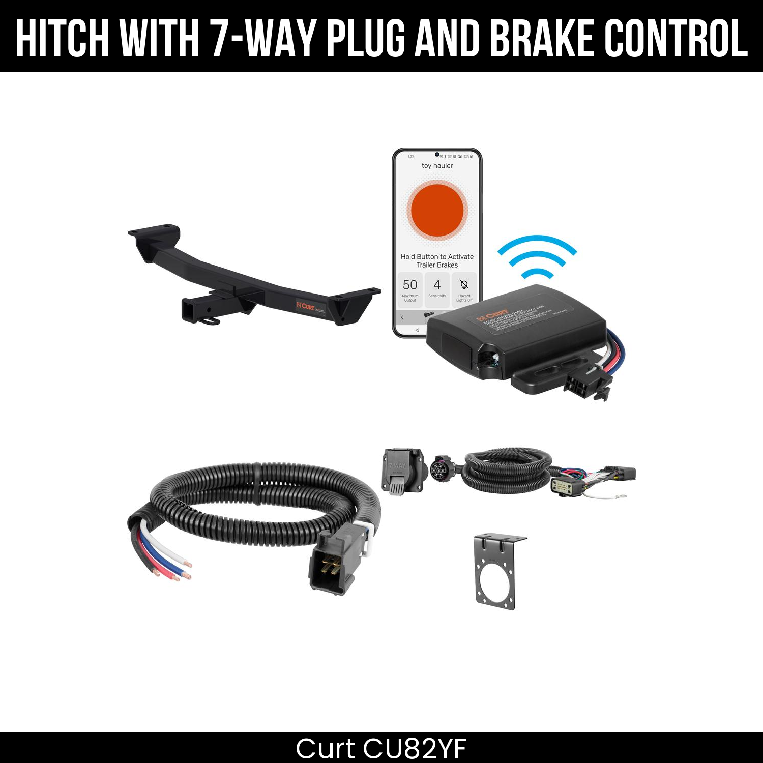 Trailer Hitch , 7-Way , Echo Under-Dash Brake Control