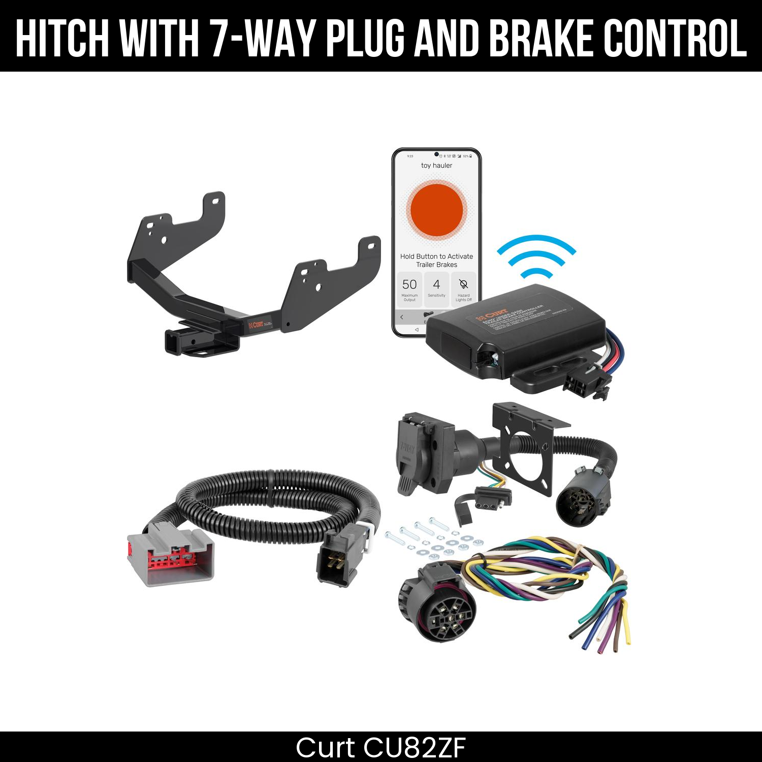 Trailer Hitch , 7-Way , Echo Under-Dash Brake Control