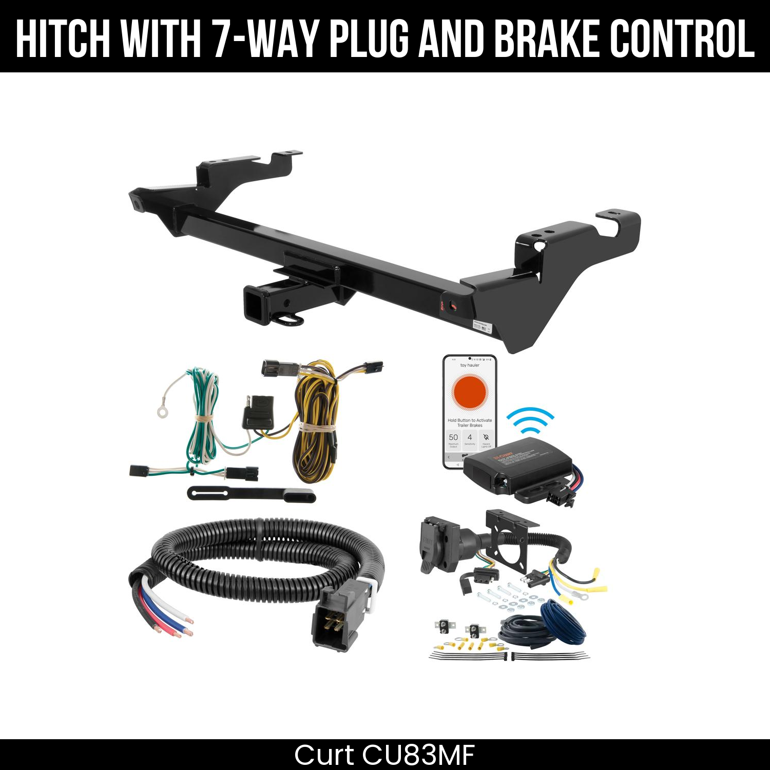 Trailer Hitch , 7-Way , Echo Under-Dash Brake Control
