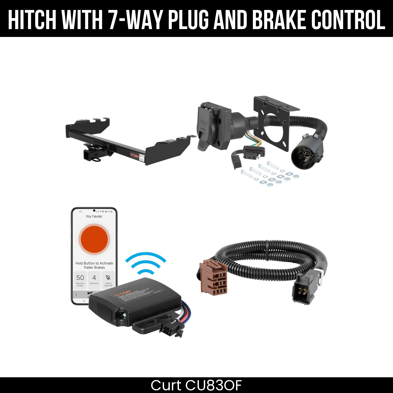 Trailer Hitch , 7-Way , Echo Under-Dash Brake Control