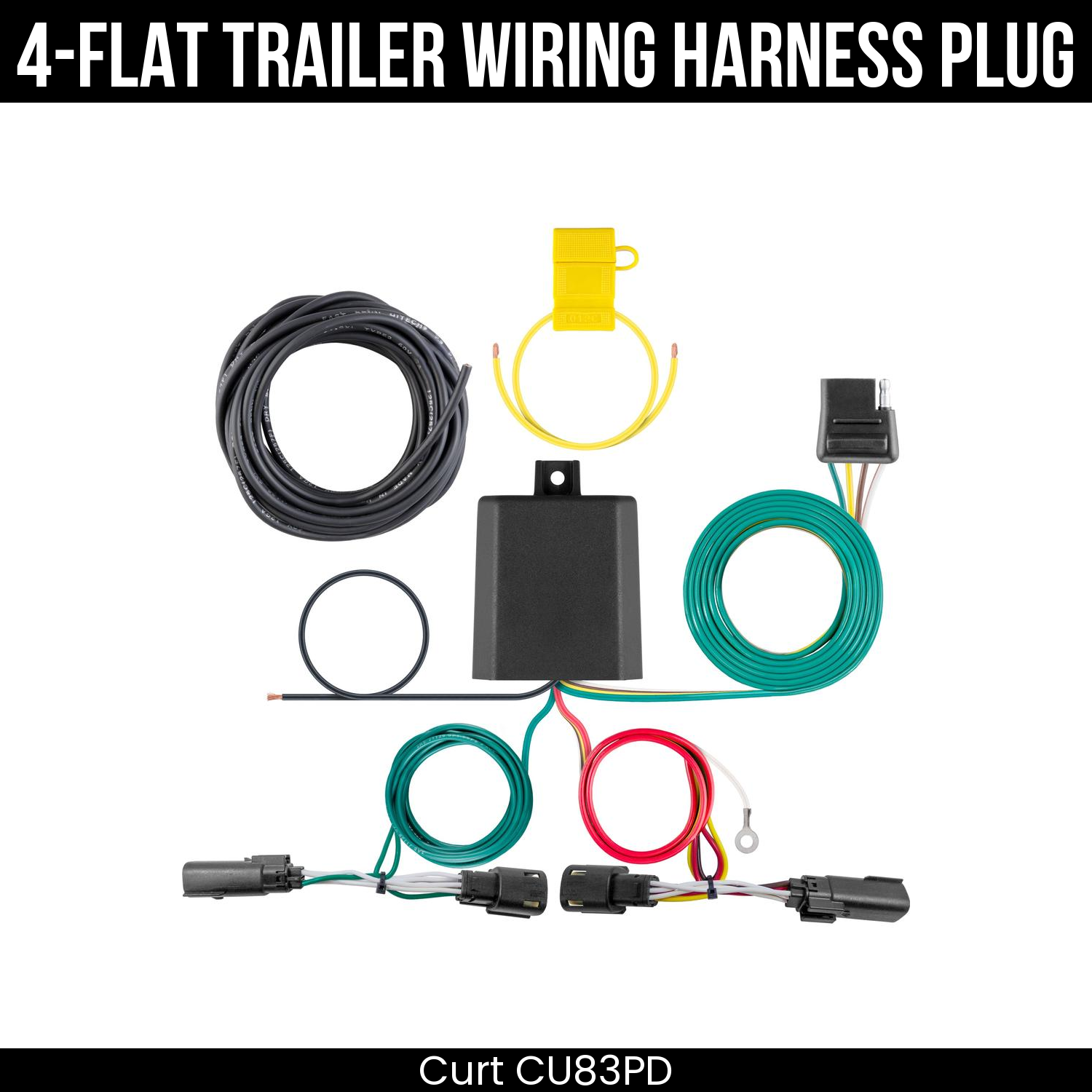 Trailer Wiring 4-Flat Plug Only