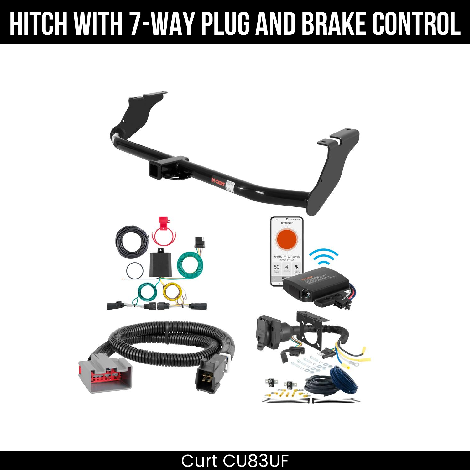 Trailer Hitch , 7-Way , Echo Under-Dash Brake Control