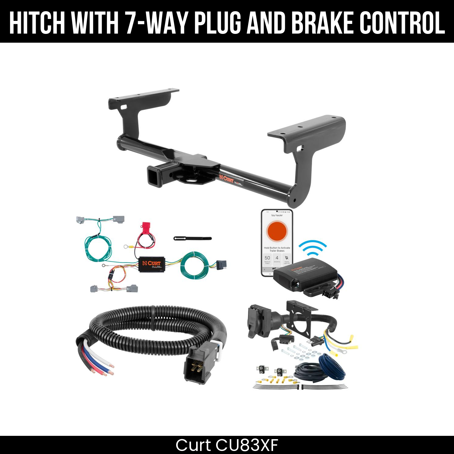 Trailer Hitch , 7-Way , Echo Under-Dash Brake Control