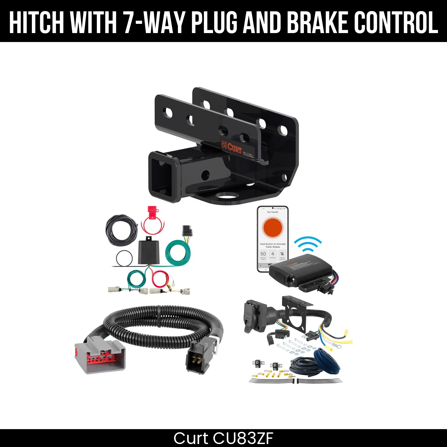 Trailer Hitch , 7-Way , Echo Under-Dash Brake Control