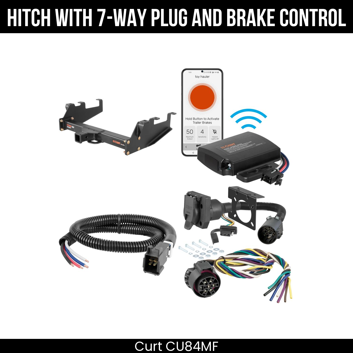 Trailer Hitch , 7-Way , Echo Under-Dash Brake Control
