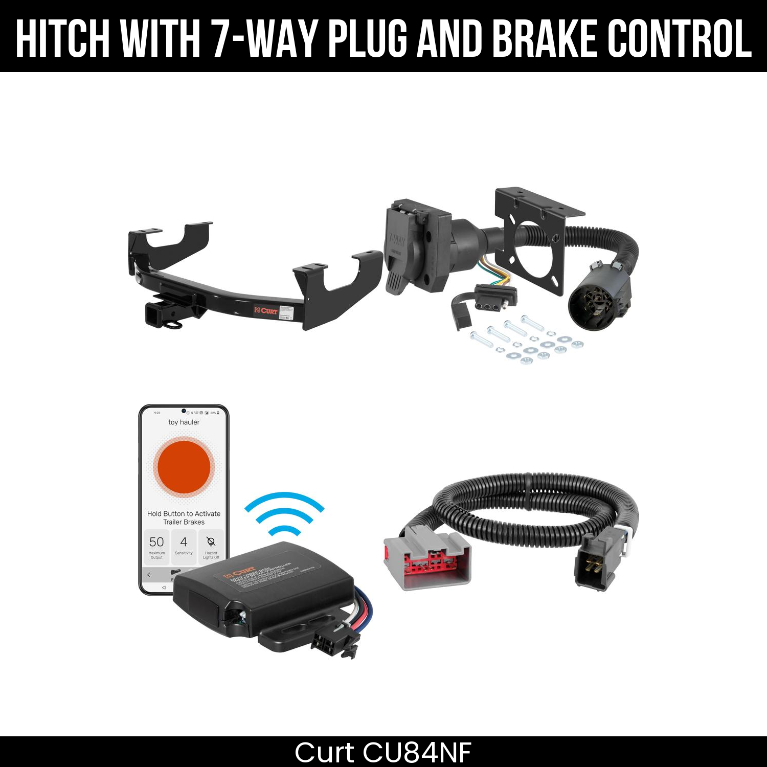 Trailer Hitch , 7-Way , Echo Under-Dash Brake Control