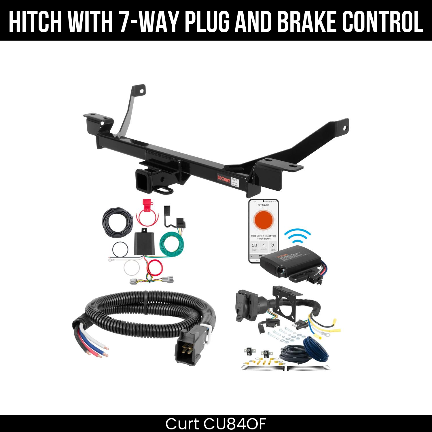 Trailer Hitch , 7-Way , Echo Under-Dash Brake Control