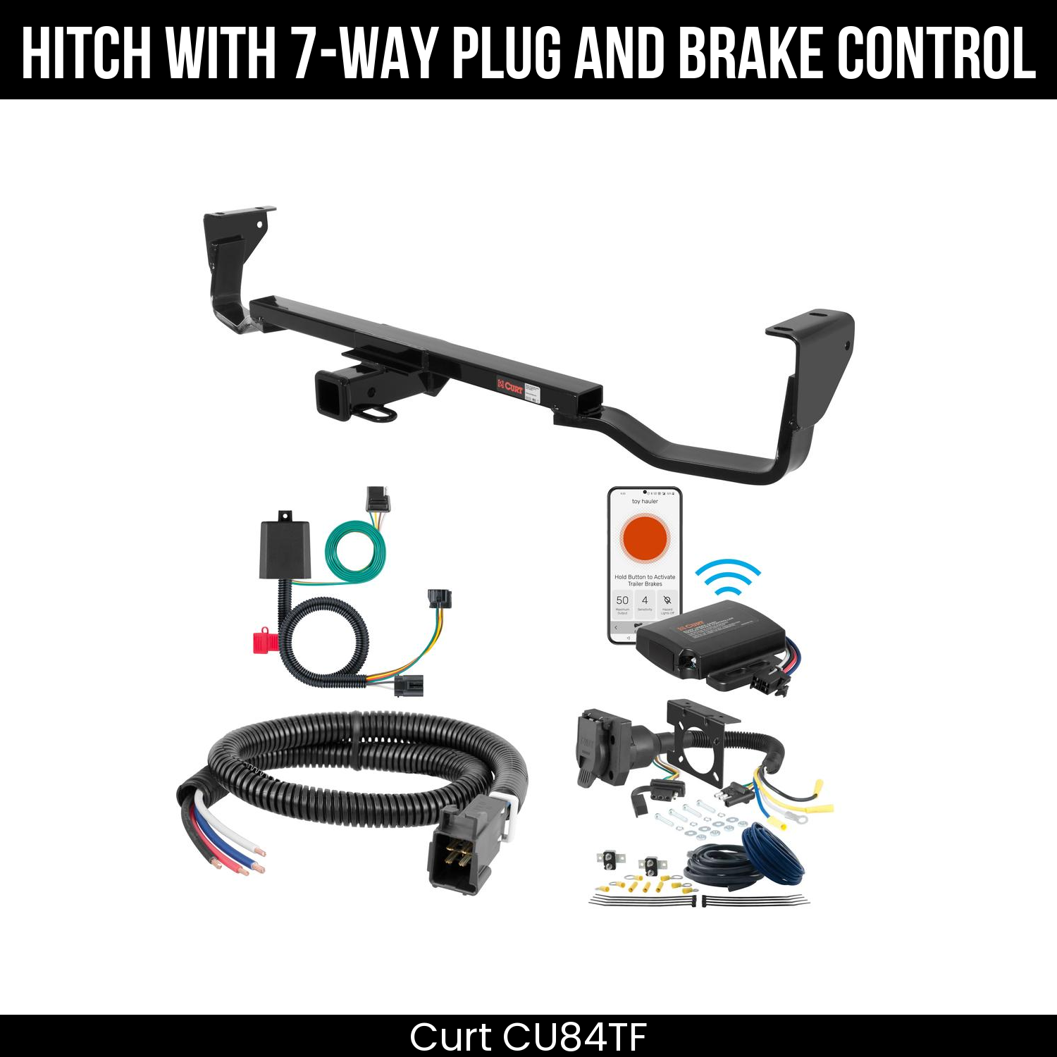 Trailer Hitch , 7-Way , Echo Under-Dash Brake Control