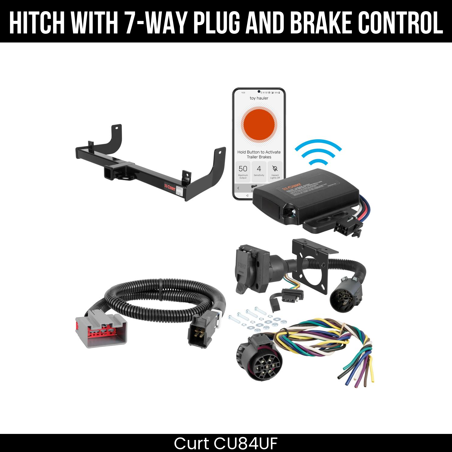 Trailer Hitch , 7-Way , Echo Under-Dash Brake Control